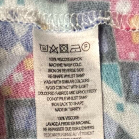 French Connection Dress Womens Size 4 Multicolor Electric Mosaic Jersey Stretchy - Picture 7 of 8